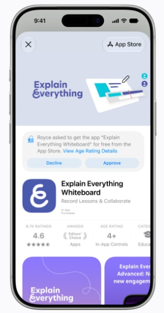 Ask to Download feature on iPad and iPhone.