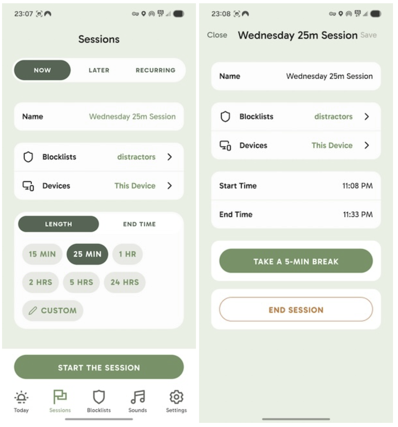 Freedom home screen and customization