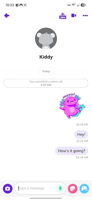 Kinzoo parent alert notification showing a flagged message with distinct double-vibration indicator