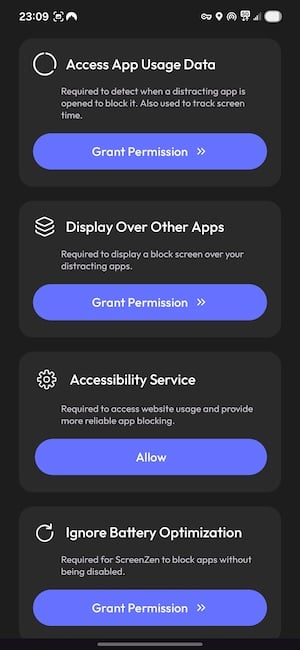 screenzen permissions