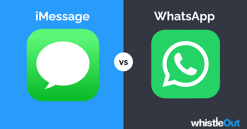 Messages app icon next to the WhatsApp logo.