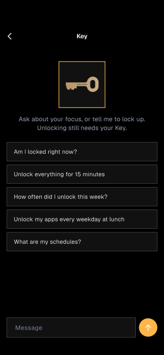 The Autonomous AI assistant chat screen in the Autonomous app.