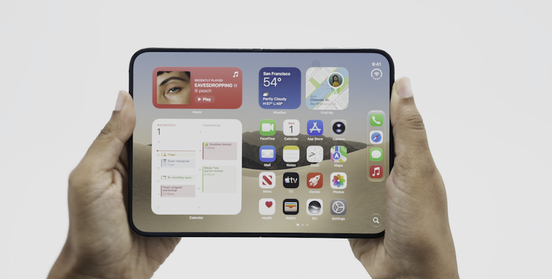 Image of the unfolded iPhone Duo