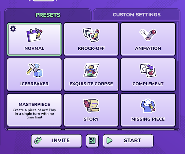 Gartic Phone desktop game options Gartic Phone desktop customization options