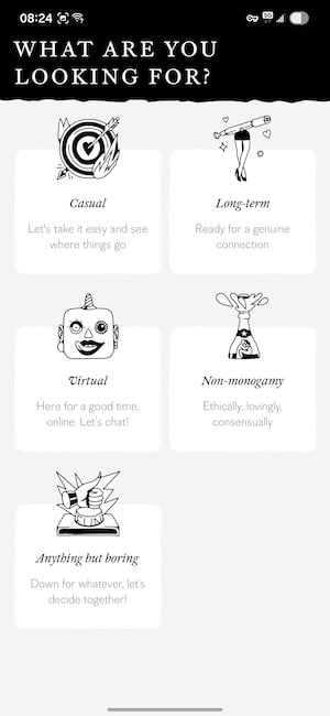 Screenshot of Pure app request options