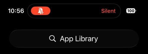 Silent Mode toggle enabled on an iPhone
