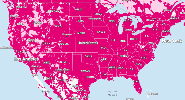 T-Mobile 5G coverage map