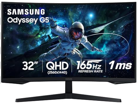 Samsung 32-inch Odyssey G5 curved gaming monitor