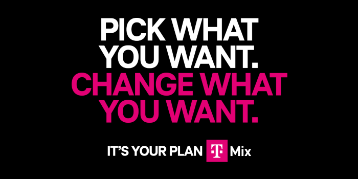 T-Mobile T-Mix custom plan promise.