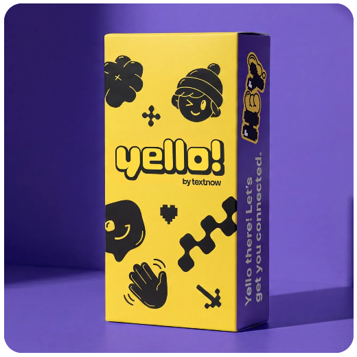 Yello! by TextNow device box