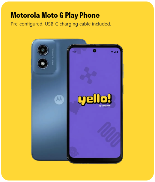 Motorola Moto G Play from Yello! by TextNow