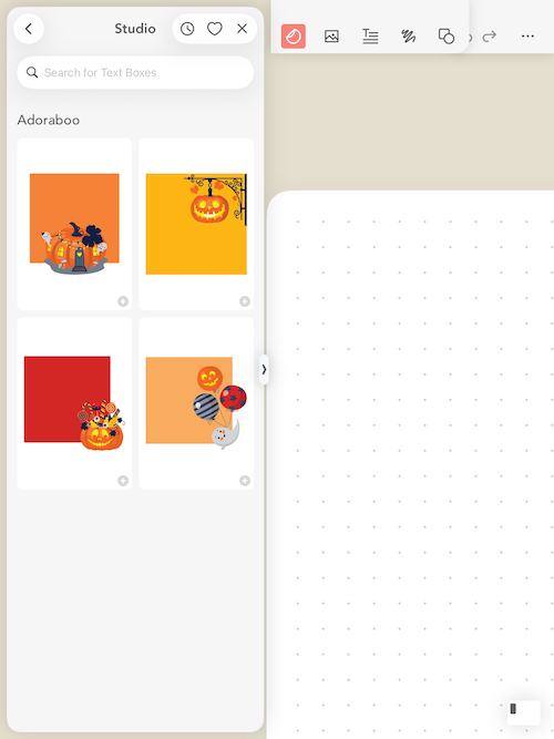 Screenshot of a Zinnia planner template.